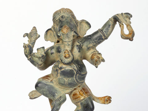 12" Dancing Ganesha Brass Statue