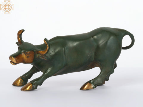 8" Brass Decorative Bull | Home Decor