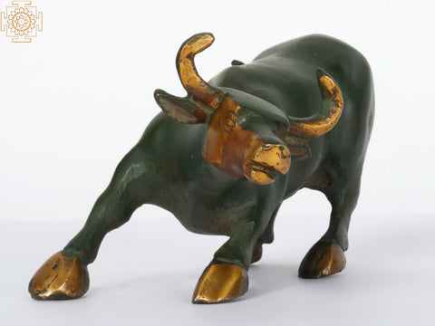 8" Brass Decorative Bull | Home Decor