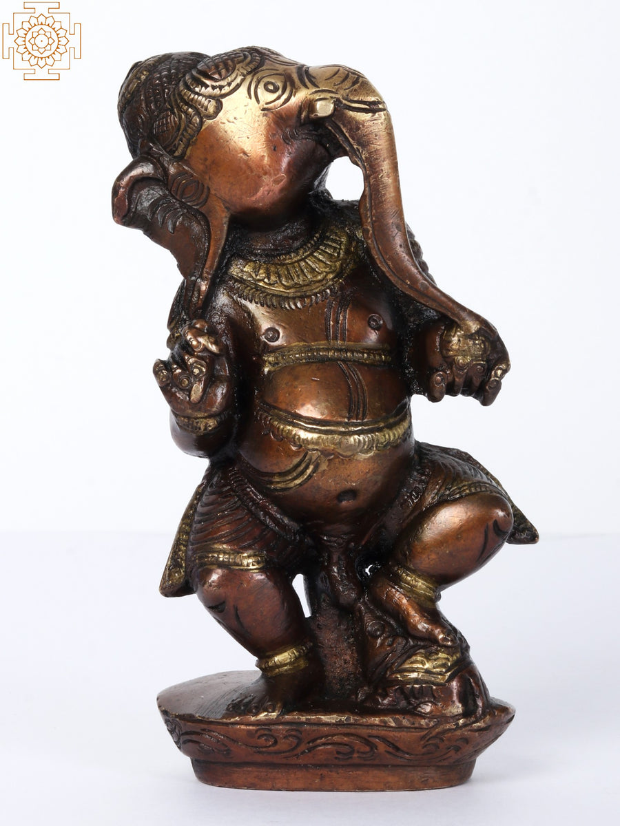 5" Small Ganesh Brass Statue for Pooja
