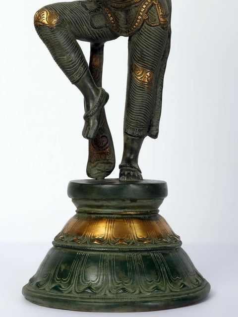 17" Dancing Apsara Brass Statue