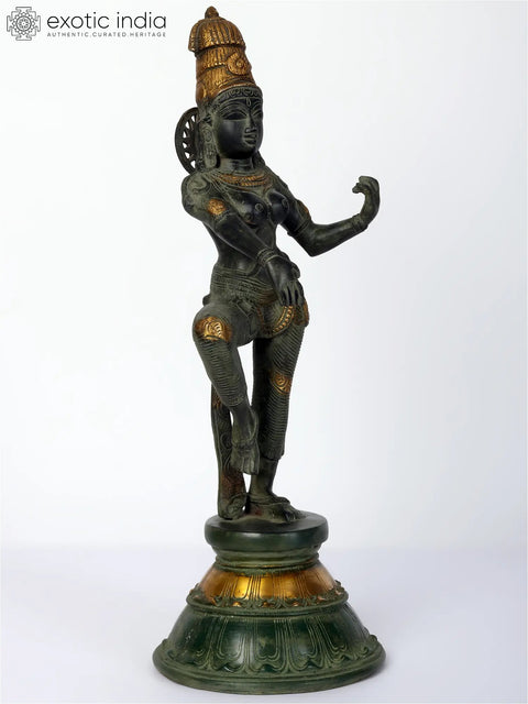 17" Dancing Apsara Brass Statue