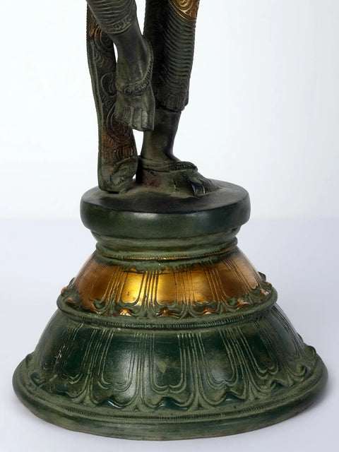 17" Dancing Apsara Brass Statue
