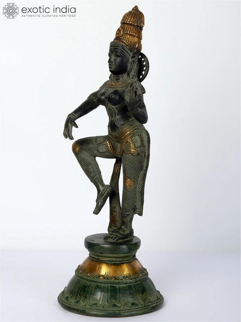 17" Dancing Apsara Brass Statue