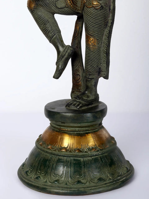 17" Dancing Apsara Brass Statue