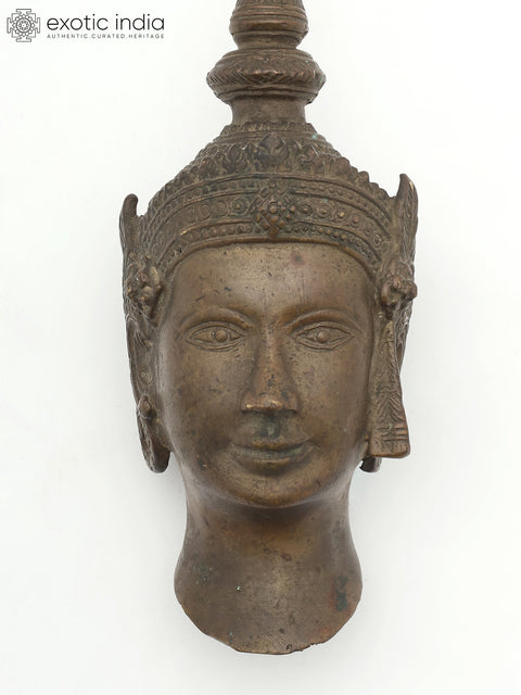 10" Thai Lady Head | Brass Home Decor