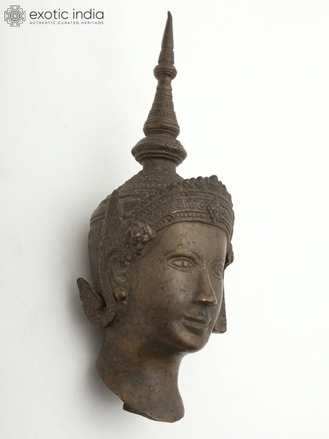 10" Thai Lady Head | Brass Home Decor