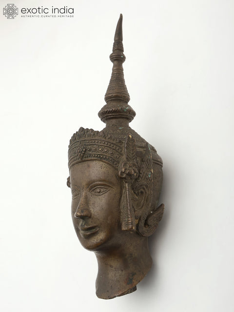 10" Thai Lady Head | Brass Home Decor