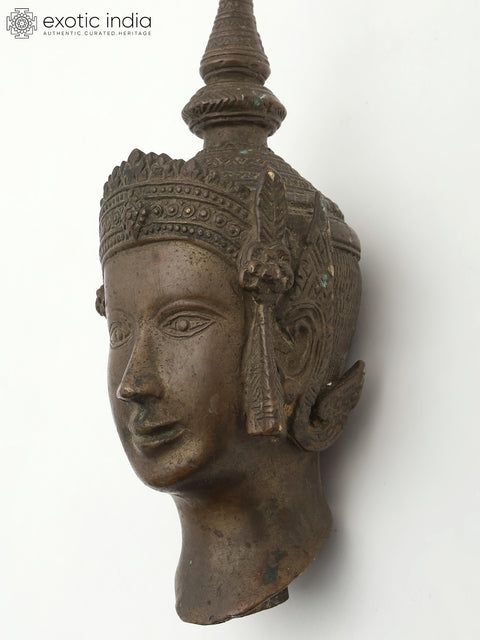 10" Thai Lady Head | Brass Home Decor