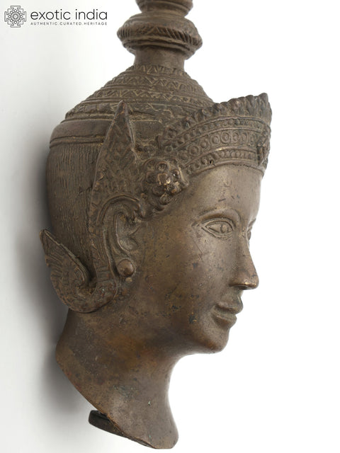 10" Thai Lady Head | Brass Home Decor