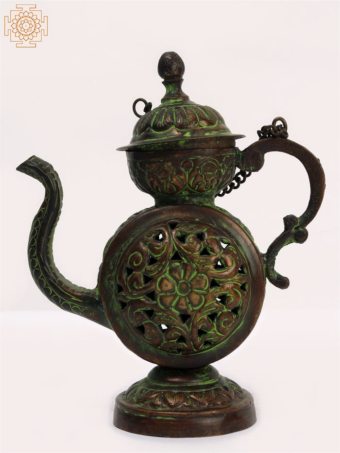 6" Brass Decorative Kettle for Home Decor