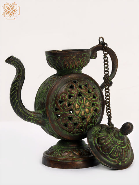 6" Decorative Brass Kettle | Home Decor