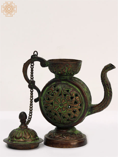 6" Decorative Brass Kettle | Home Decor