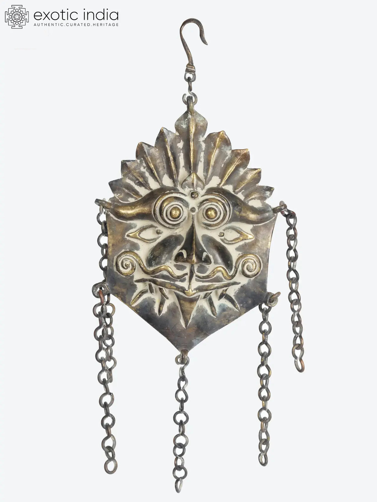 Brass Hanging Kirtimukha with Chain