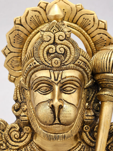 8" Lord Hanuman Bust | Brass Statue