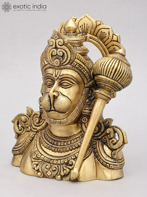 8" Lord Hanuman Bust | Brass Statue