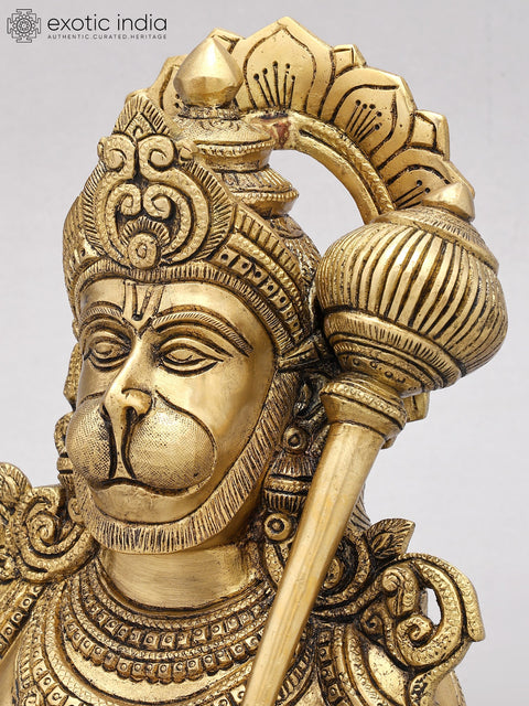 8" Lord Hanuman Bust | Brass Statue