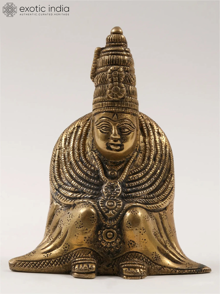 6" Mata Tulja Bhavani Handmade Brass Idol