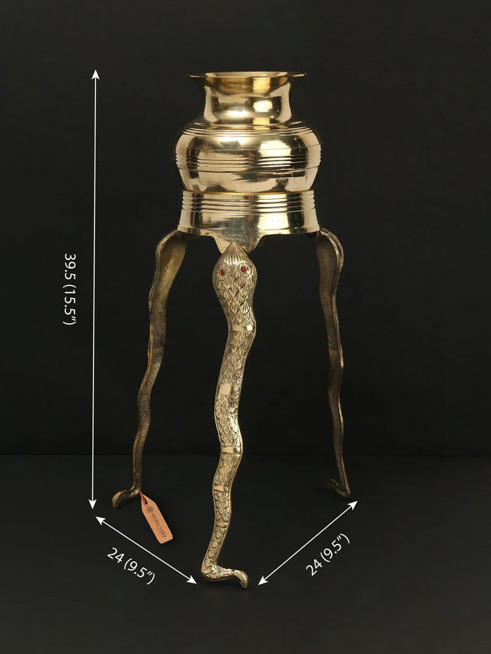 15" Brass Shivalinga Abhisheka Assembly Statue for Pooja