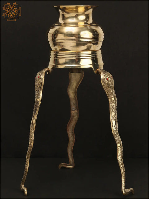15" Abhisheka Assembly for Shivalinga in Brass