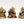 5" Small Set of 3 Wise Monks Baby Buddha Statues in Brass | Home Décor
