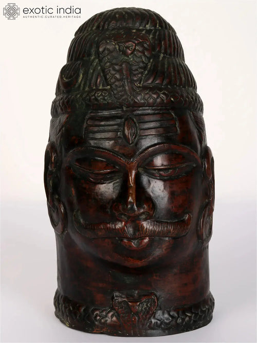 8" Lord Manguesh Shivalinga Brass Idol
