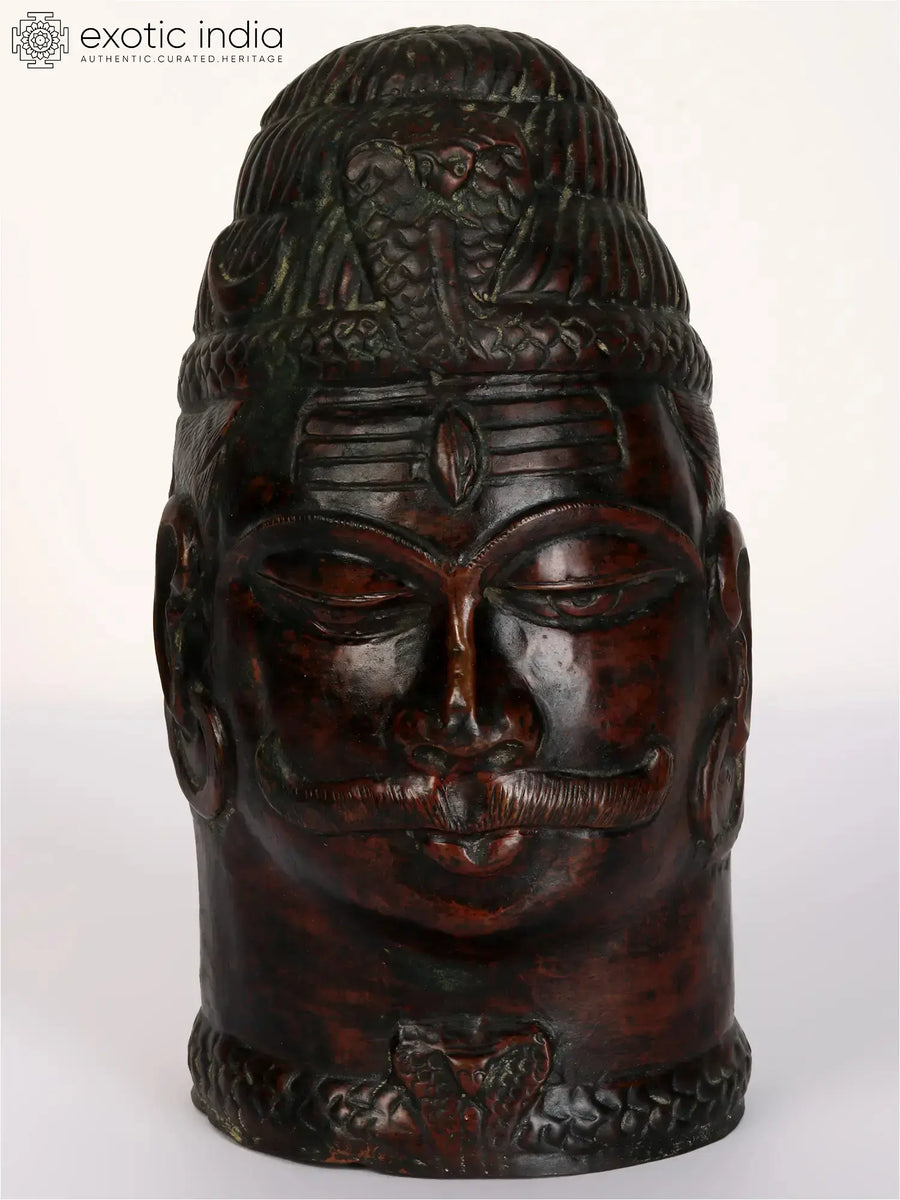 8" Lord Manguesh Shivalinga Brass Idol