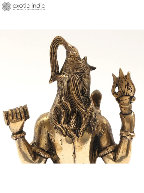 8" Lord Shiva Idol In Dhyana Mudra | Brass Statue
