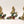 11" Set of Three Musicians | Brass with Inlay Work