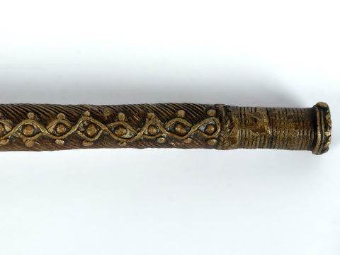 Tribal Small Brass Dumuni Pipe | Rare Collectible Item