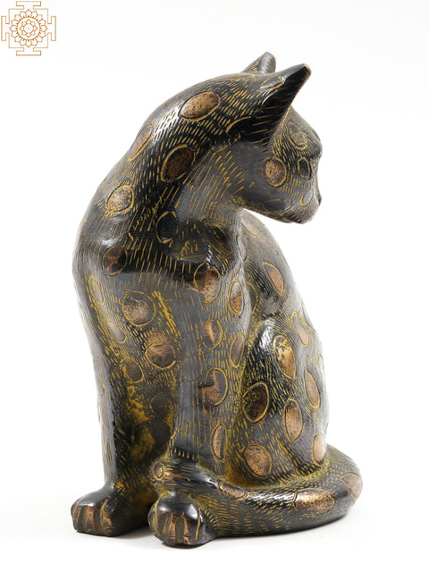 8" Brass Decorative Cat | Table Decor