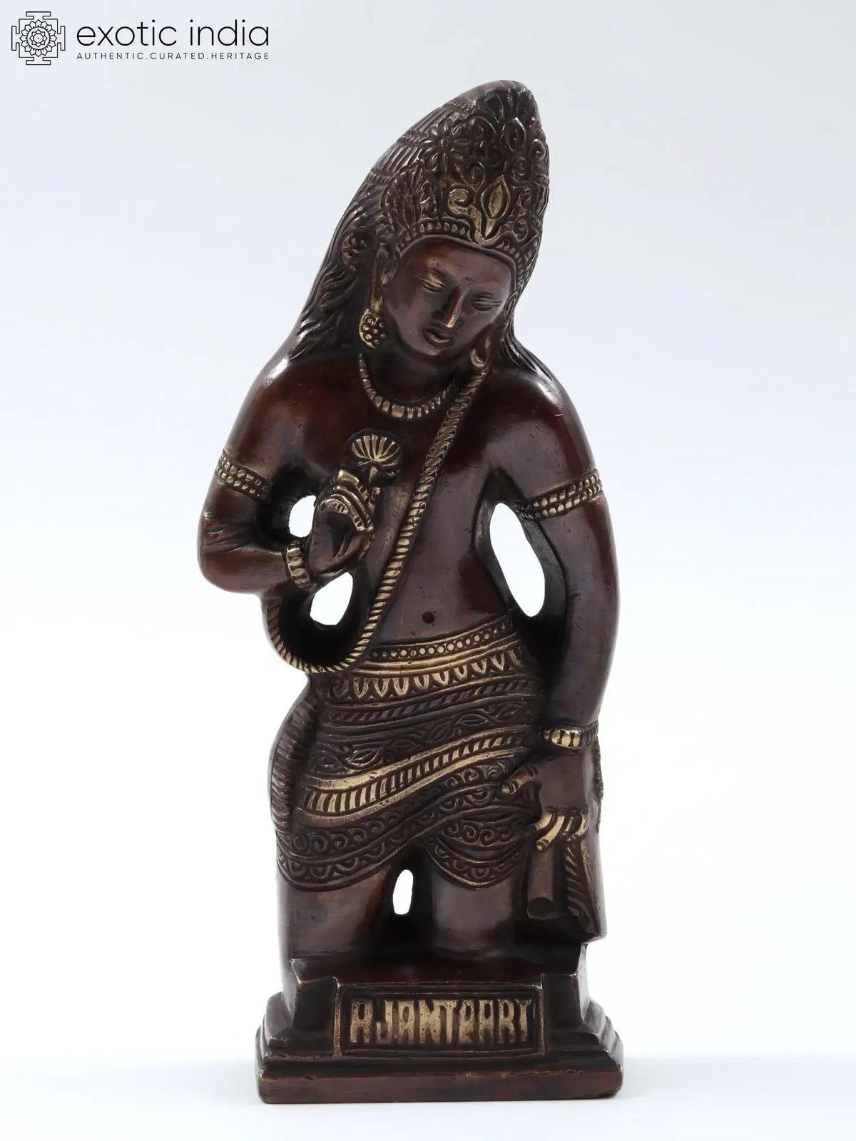 10" Brass Ajanta Statue