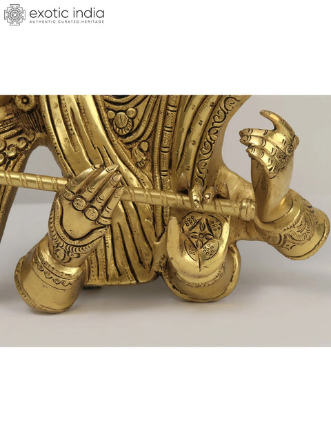 13" Brass Radha Krishna Wall Hanging