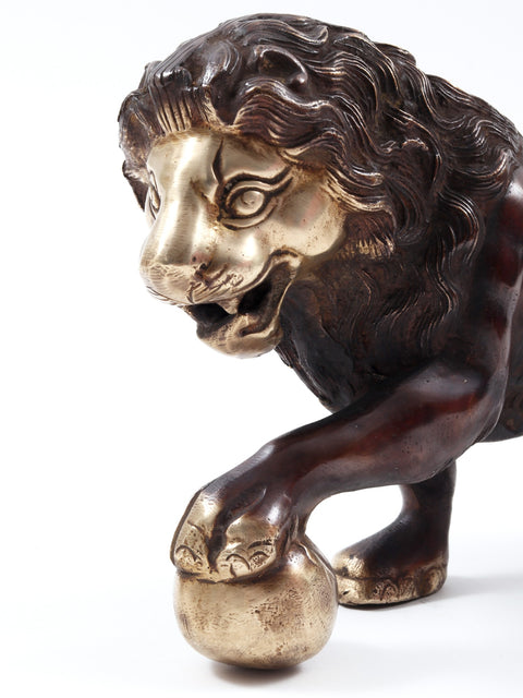 11" The Medici Lion Brass Statue