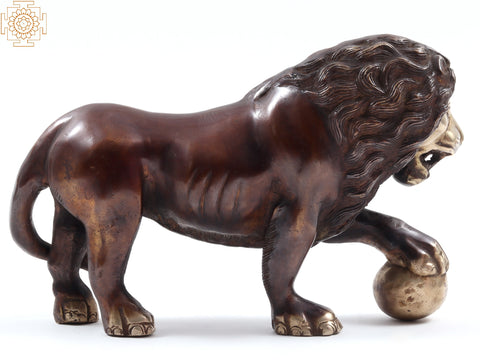 11" The Medici Lion Brass Statue