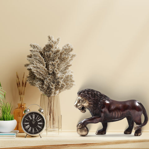 11" The Medici Lion Brass Statue