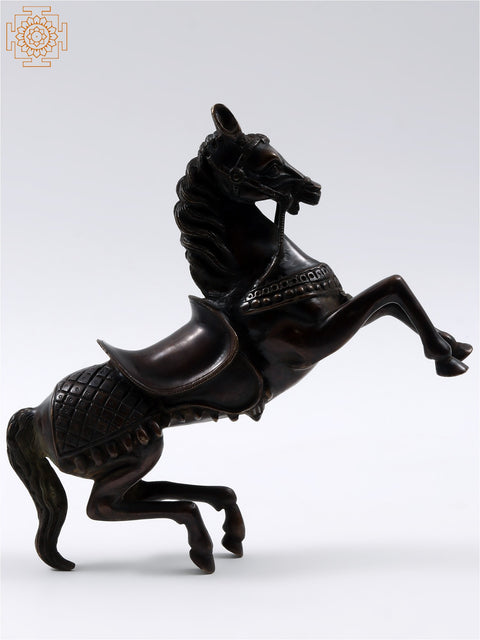 11" Jumping Horse Brass Statue | Home Decor