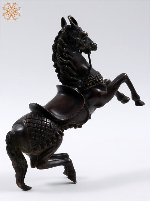 11" Jumping Horse Brass Statue | Home Decor