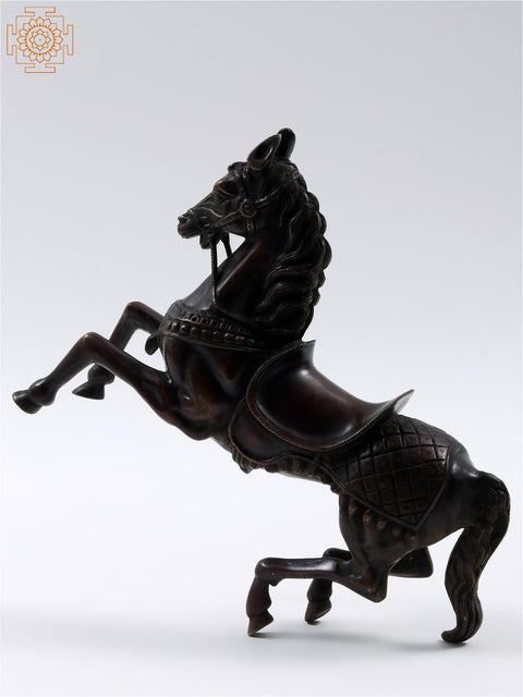 11" Jumping Horse Brass Statue | Home Decor