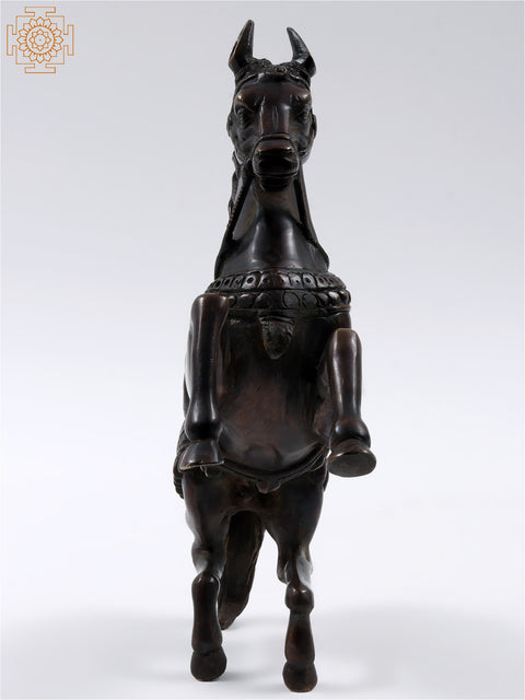 11" Jumping Horse Brass Statue | Home Decor