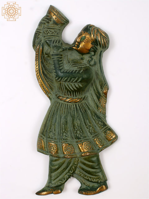 9" Brass Banjara Dancers Wall Decor
