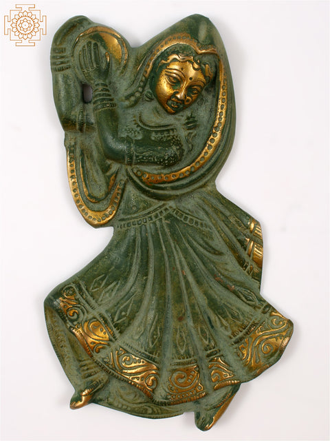 9" Brass Banjara Dancers Wall Decor