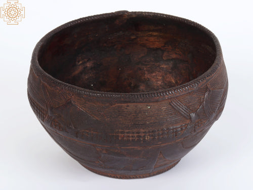 Vintage Brass Mana Bowl Traditional Home Decor Statue