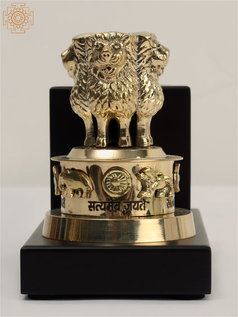 5" Small Ashok Stambh with Wooden Pen Stand