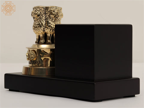 5" Small Ashok Stambh with Wooden Pen Stand