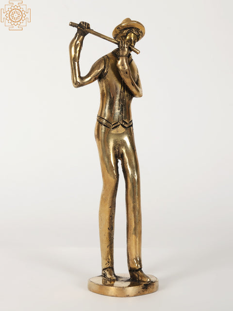 11" Set of Five Musicians Brass Statue with Various Instruments