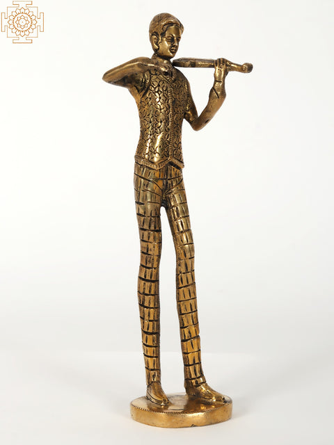 11" Set of Five Musicians Brass Statue with Various Instruments