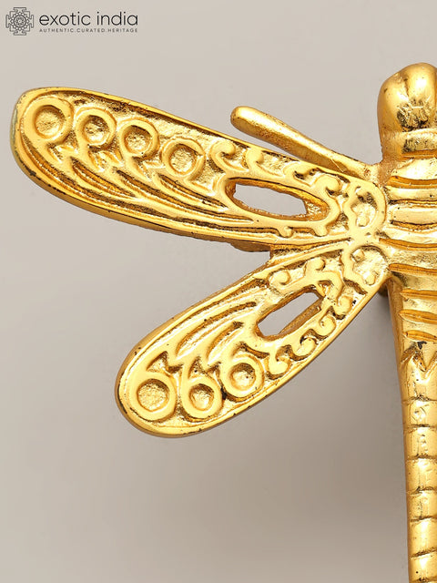 4" Brass Dragonfly Wall Decor