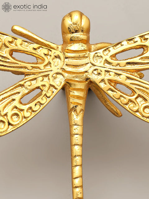 4" Brass Dragonfly Wall Decor