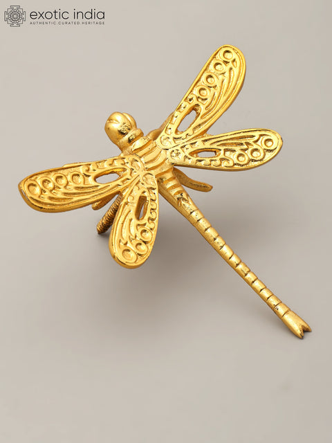 4" Brass Dragonfly Wall Decor